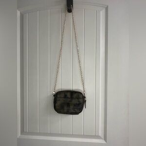 Mark & Graham Camo Leather Crossbody Bag